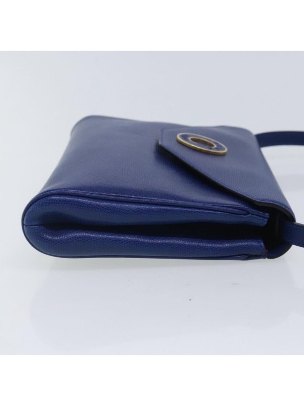 Authentic CELINE Shoulder Bag Leather Blue Gold - Picture 10 of 16